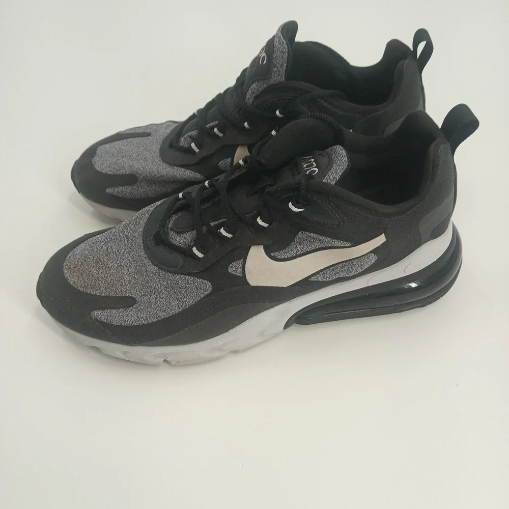 Nike Air Max 270 React Black Grey Oil Grey Mens Running Shoes AO4971-001 Size 10